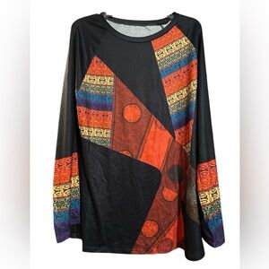 Colorful Patterned Women's Top